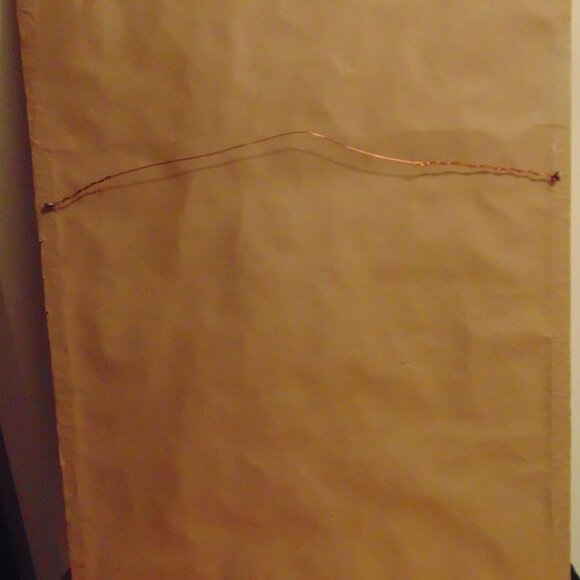 Vintage Copper Kettle & Flowers in Crewel, Wood Frame, 19.6 in x 25.6 in - Picture 8 of 8